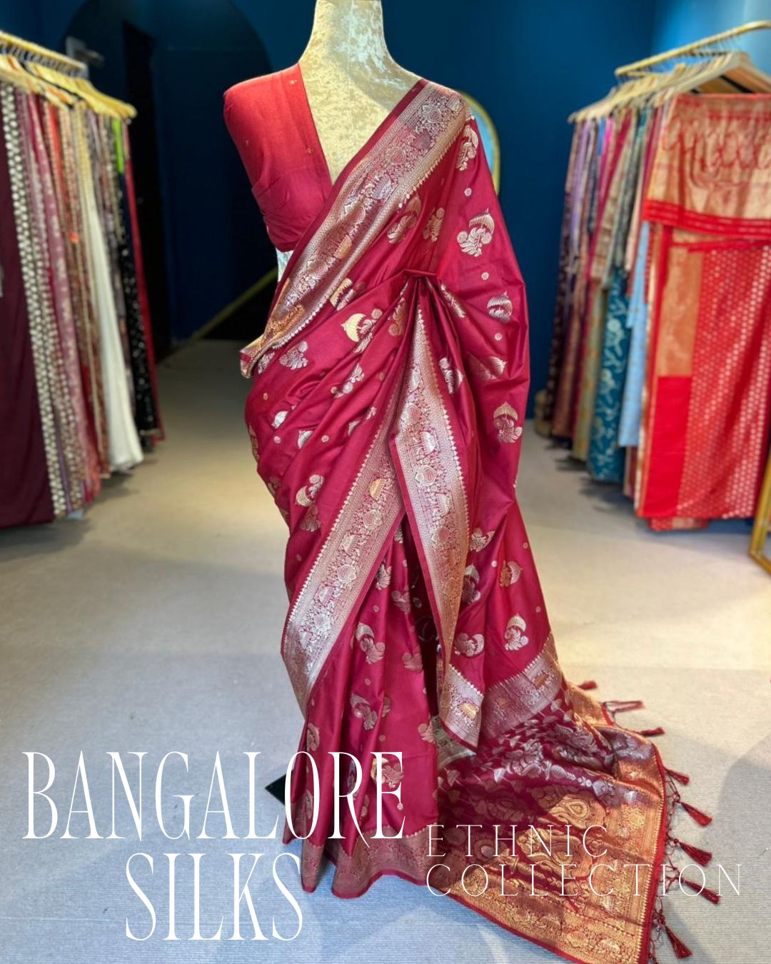 Bangalore Silks - Red (0128)