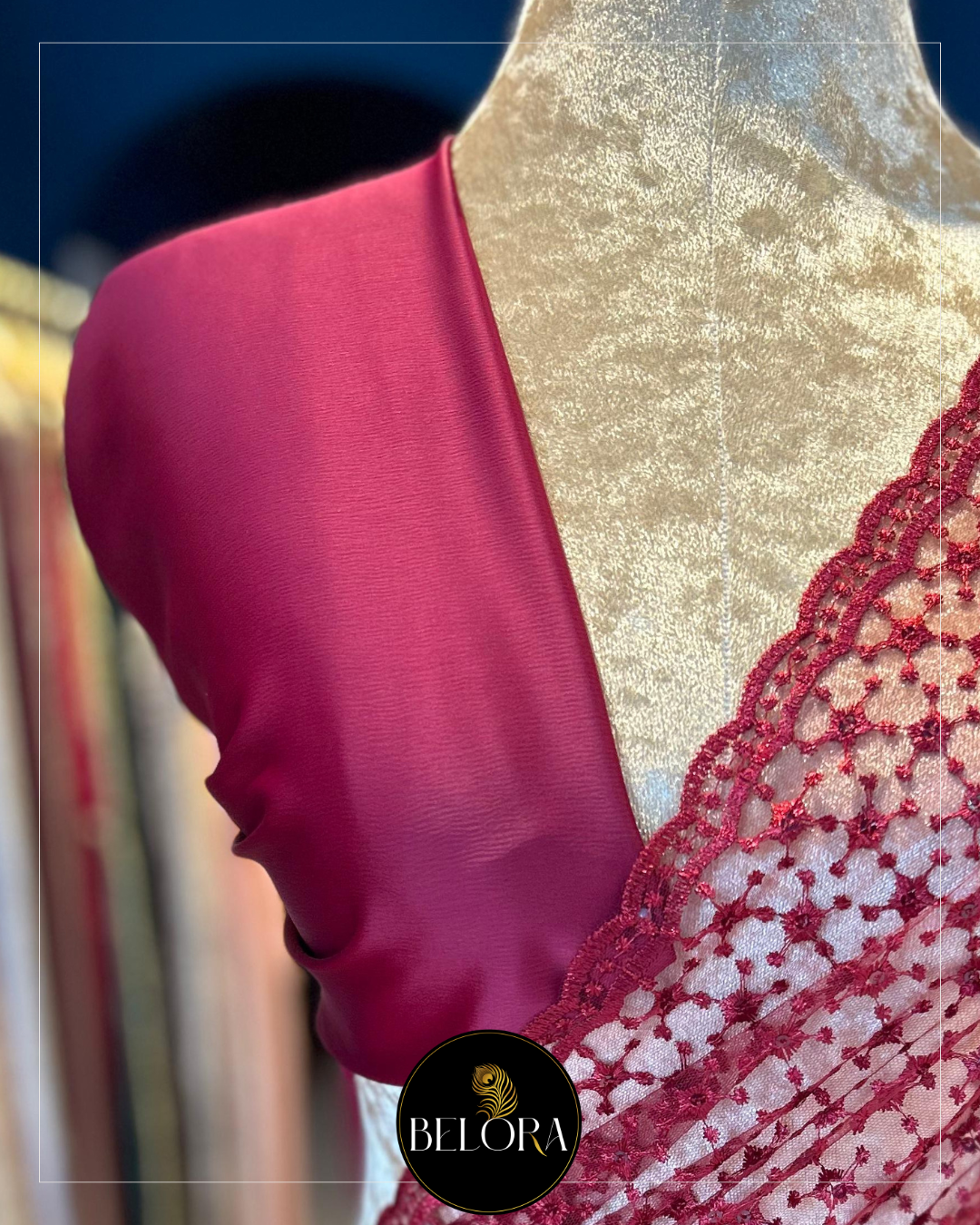 Monsoon Muse: Maroon Lace