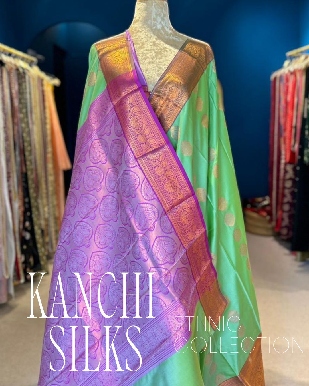 Kanchi Silk Saree - Green