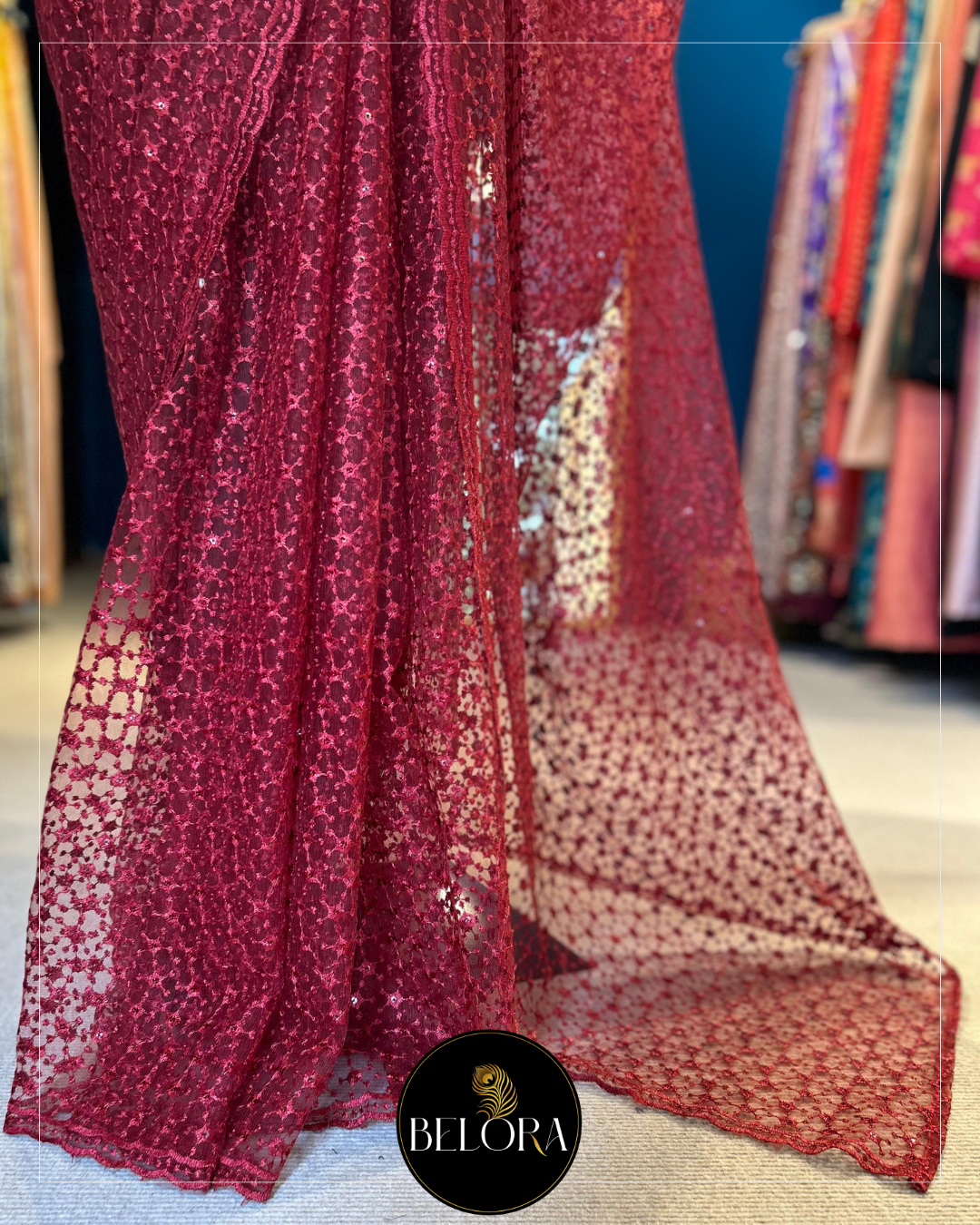Monsoon Muse: Maroon Lace