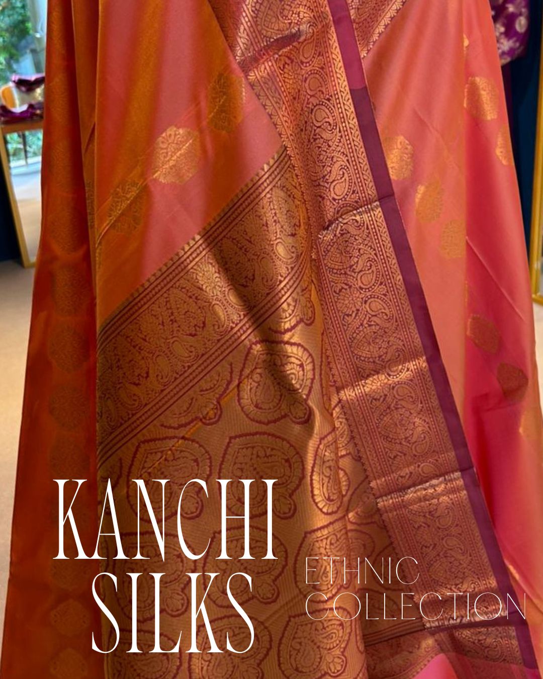 Kanchi Silk Saree - Orange