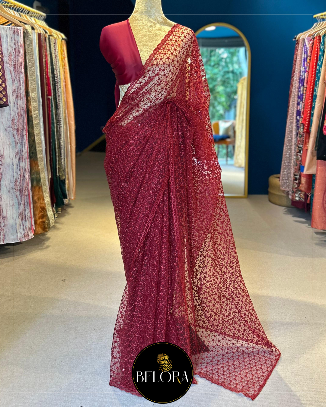 Monsoon Muse: Maroon Lace