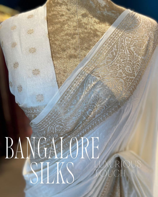 Bangalore Silks - White
