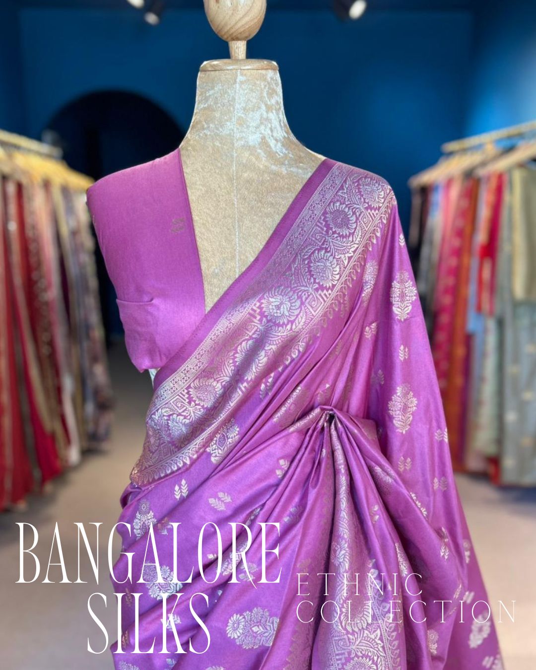 Bangalore Silks - Purple pink (0130)