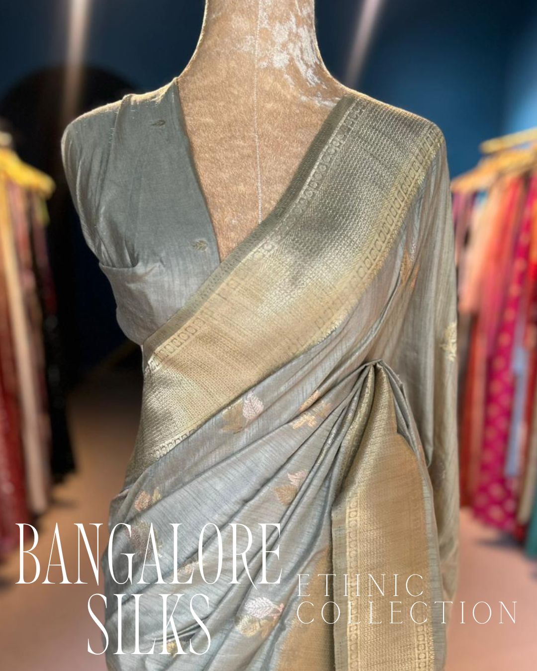 Bangalore Silks - Olive green (0134)