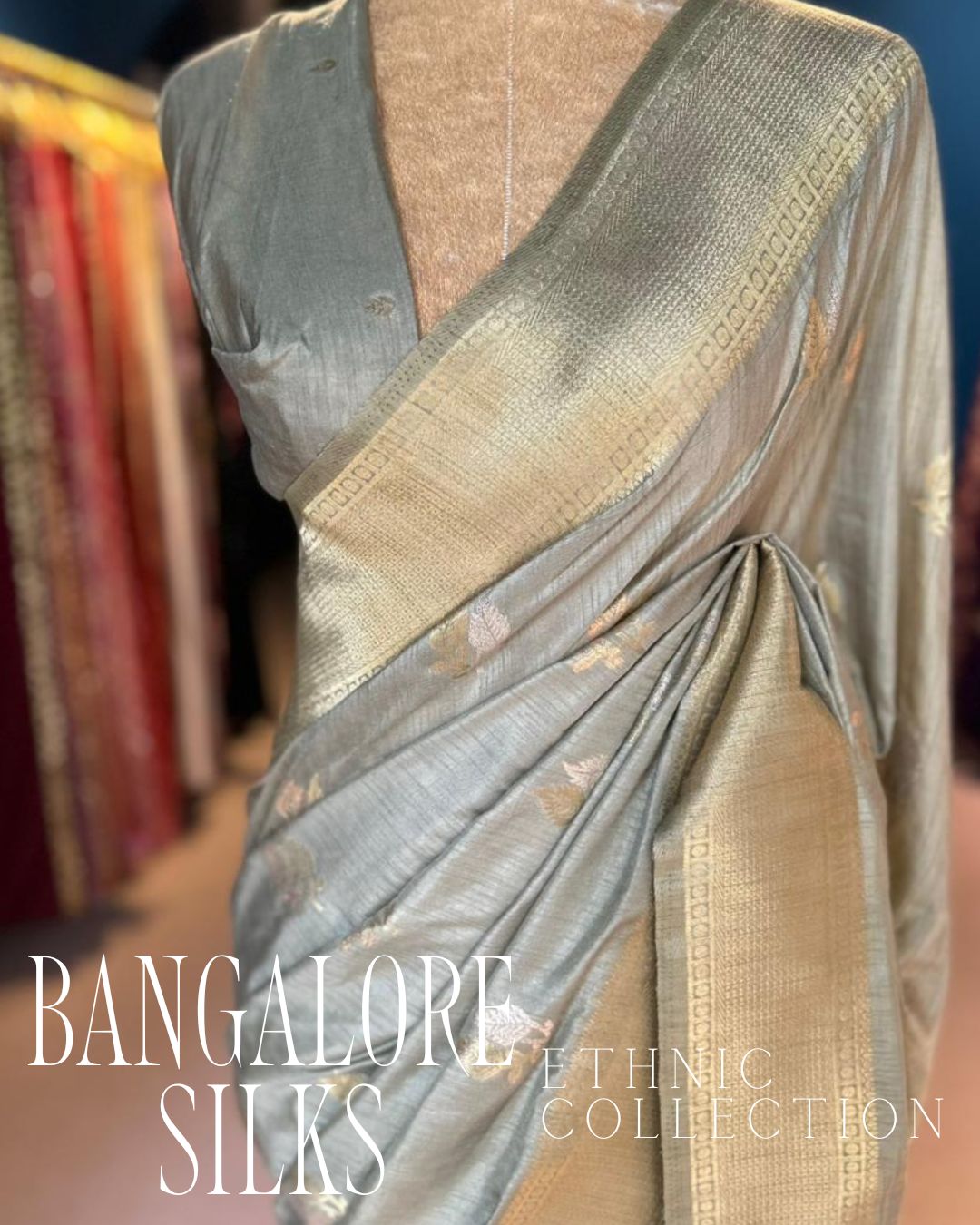 Bangalore Silks - Olive green (0134)
