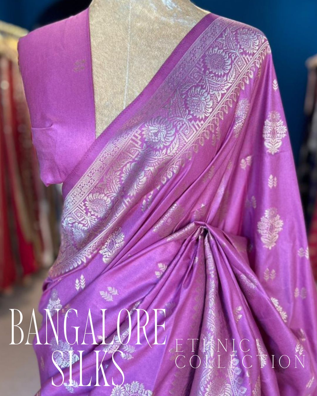 Bangalore Silks - Purple pink (0130)