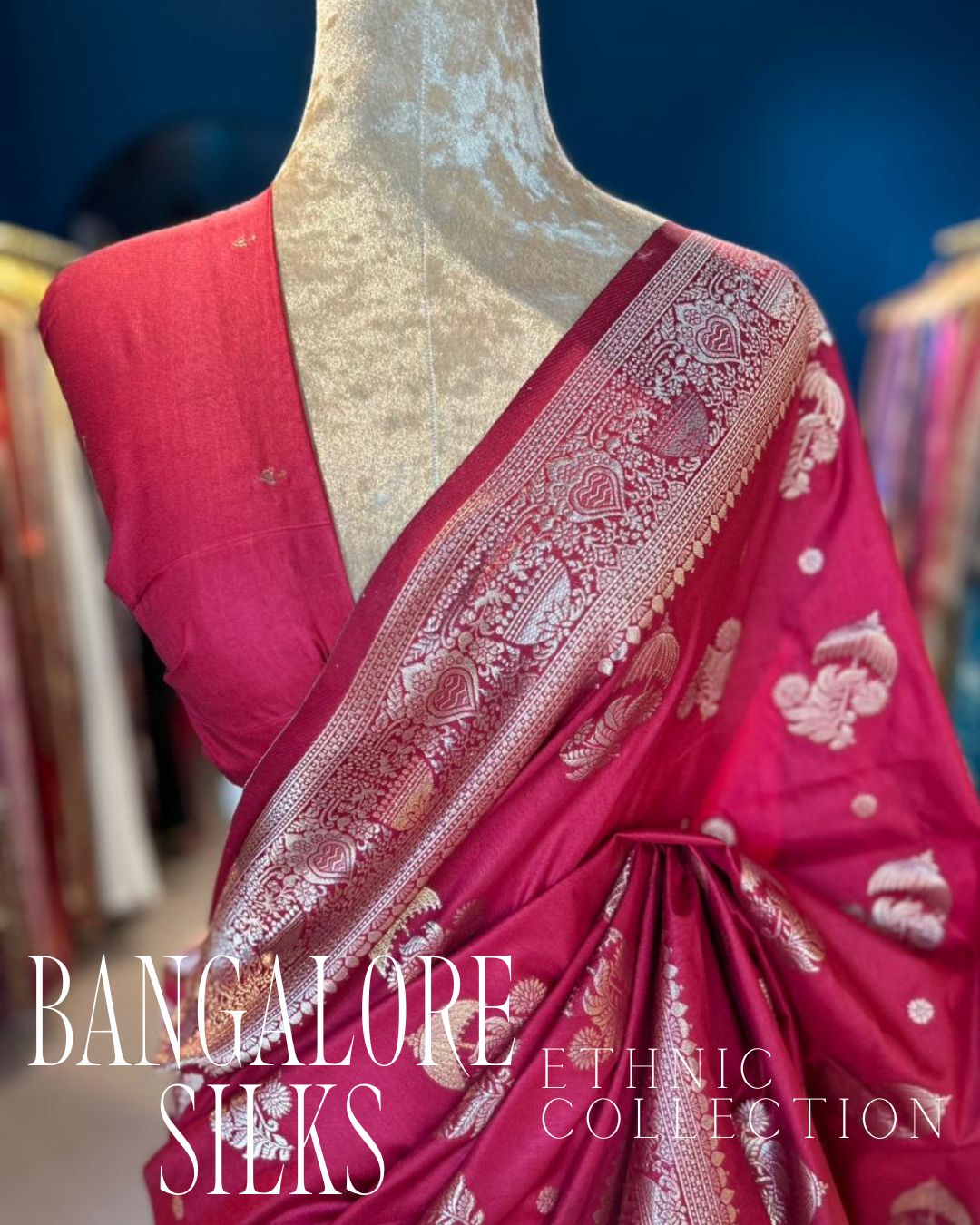 Bangalore Silks - Red  (0128)