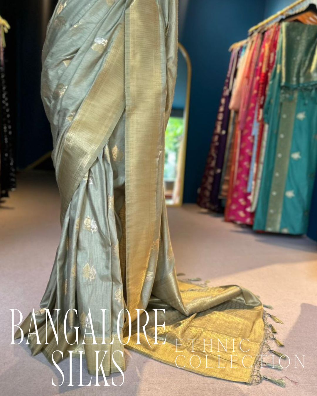 Bangalore Silks - Olive green (0134)