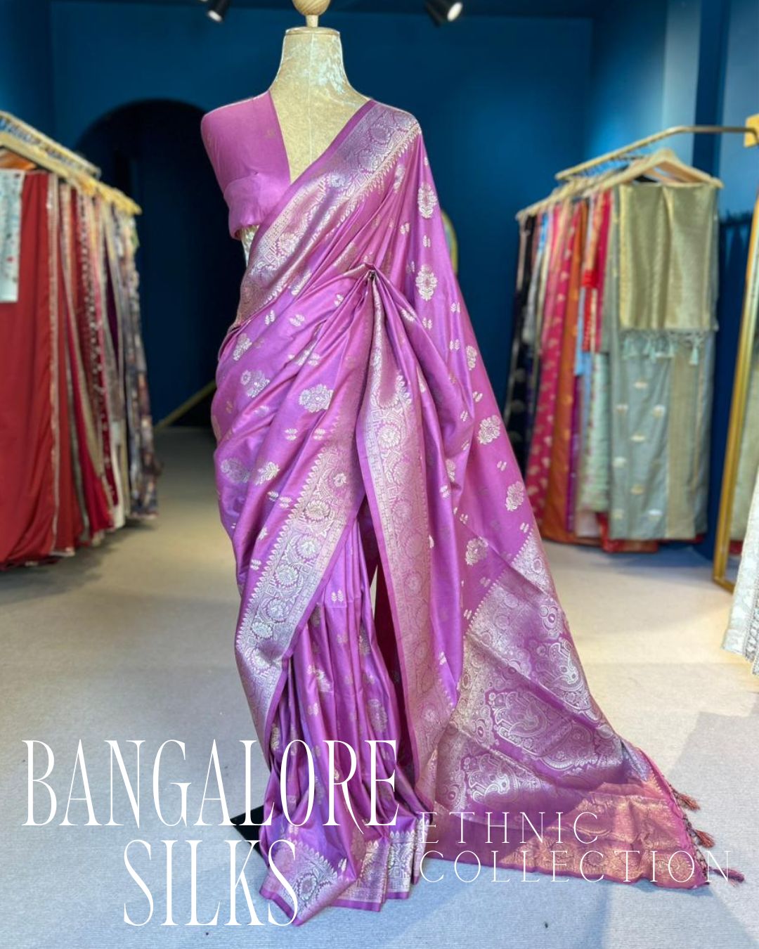 Bangalore Silks - Purple pink (0130)