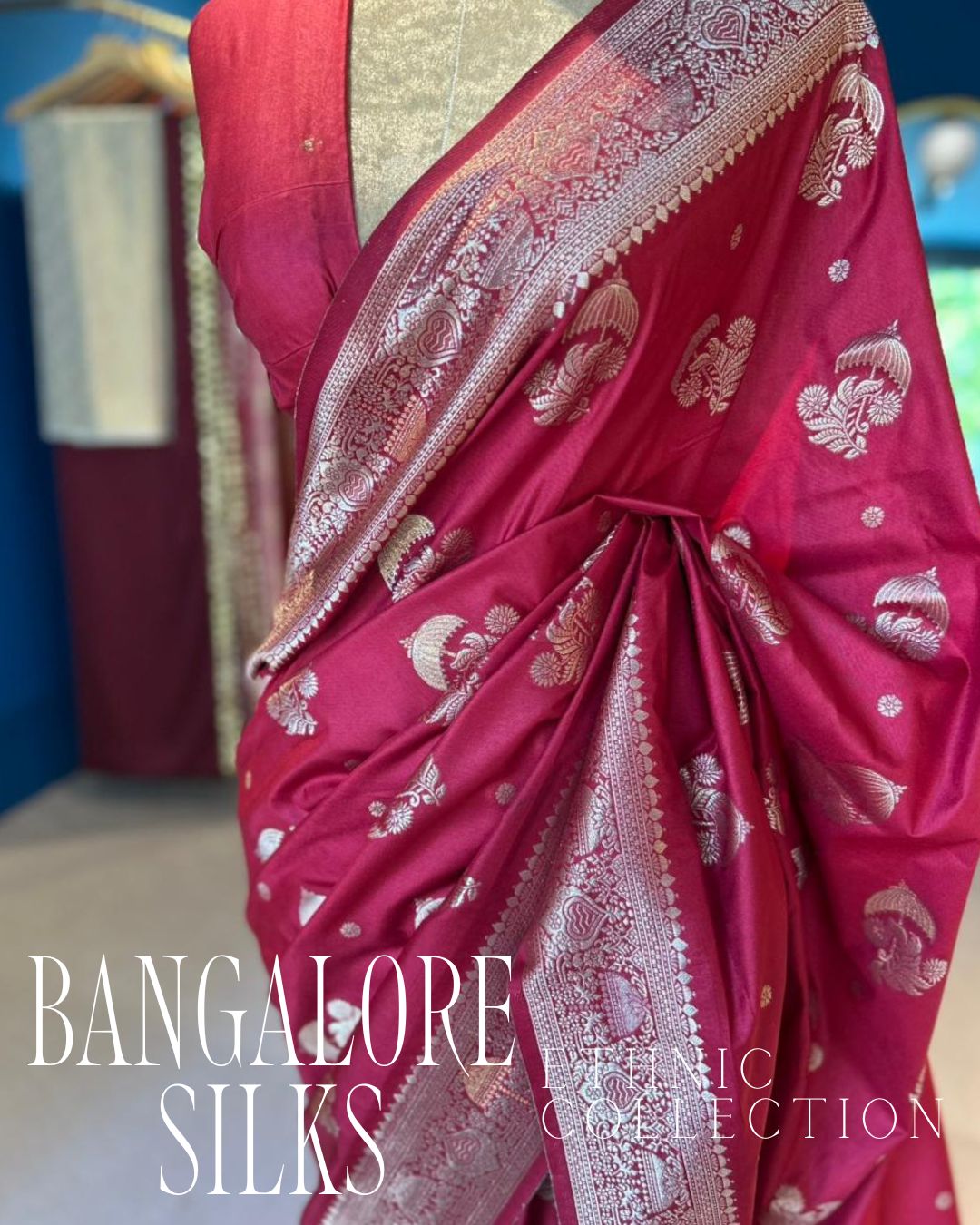 Bangalore Silks - Red  (0128)