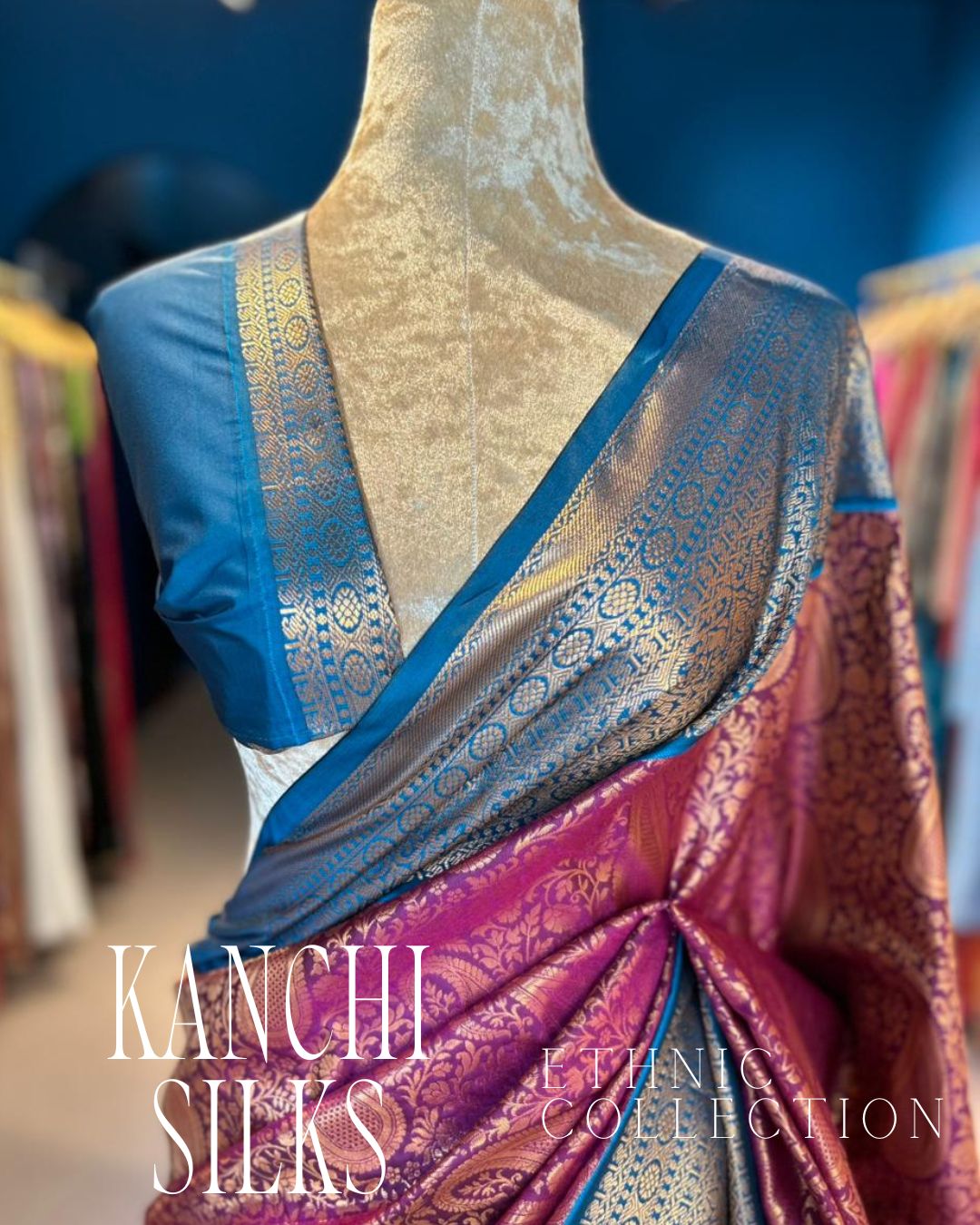 Kanchi Silk Saree - Purple Brocade (0036)