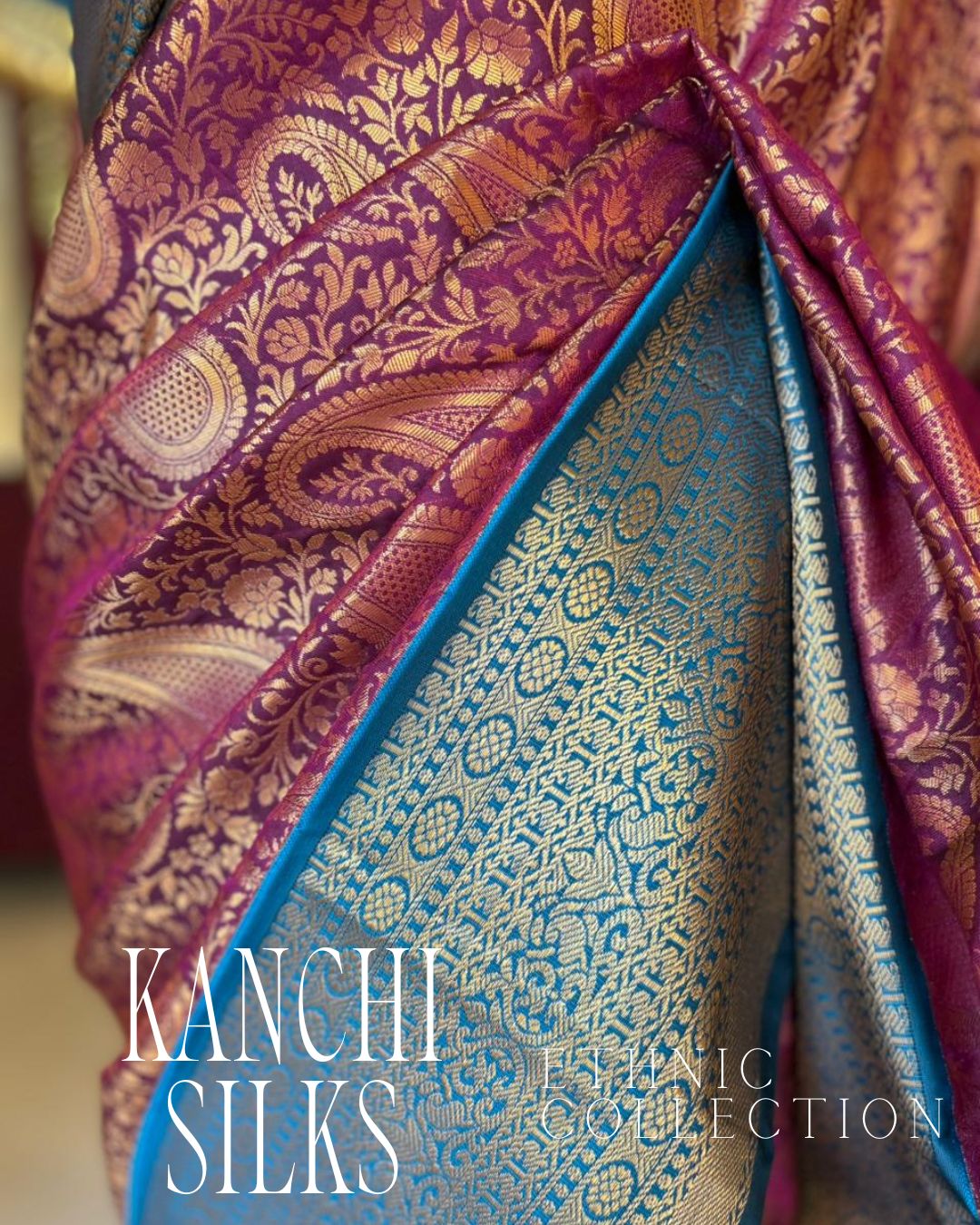 Kanchi Silk Saree - Purple Brocade (0036)