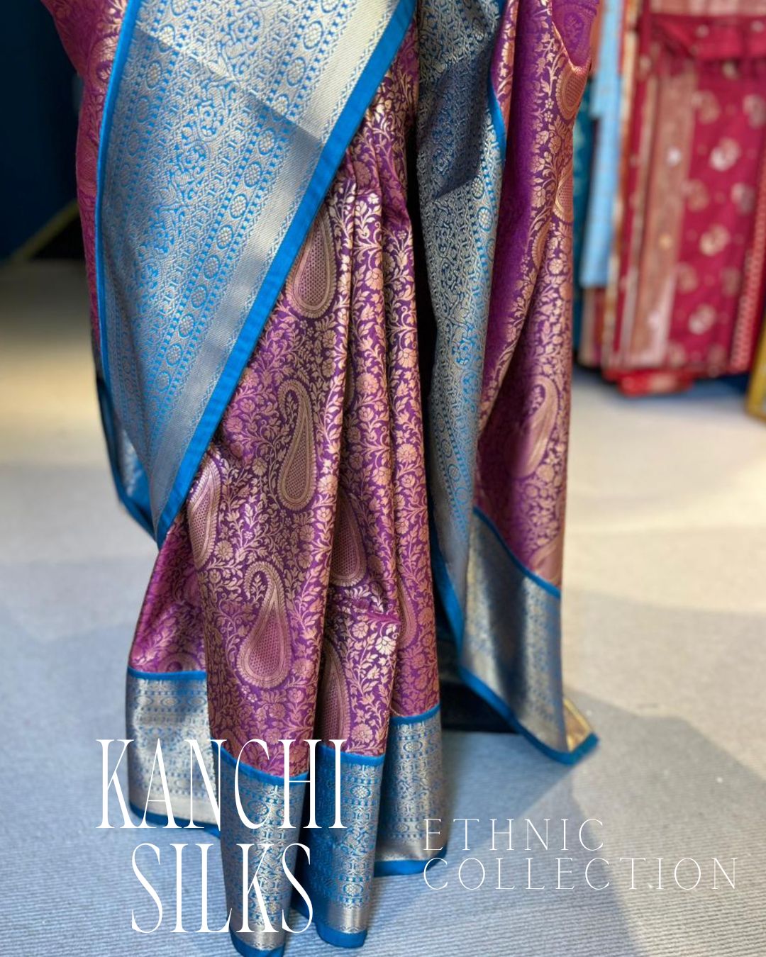 Kanchi Silk Saree - Purple Brocade (0036)