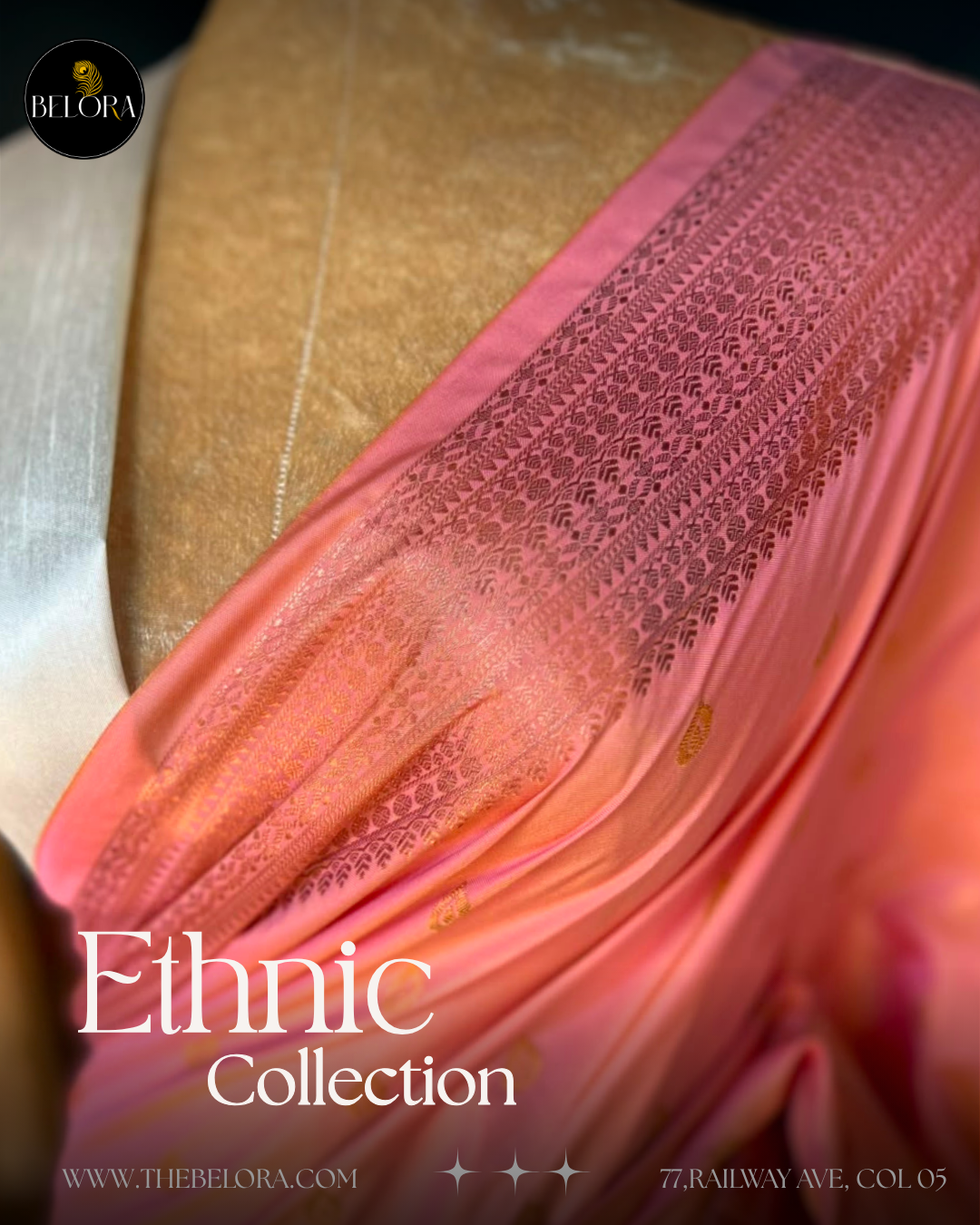 Kanchi Silk Saree - Peach (0032)