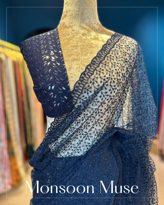 Monsoon Muse: Navy Blue
