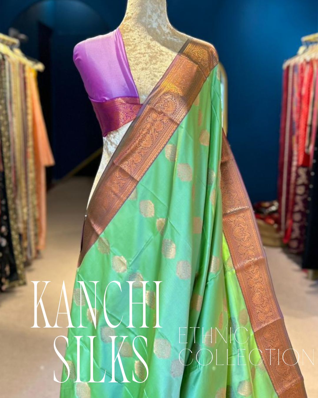 Kanchi Silk Saree - Green