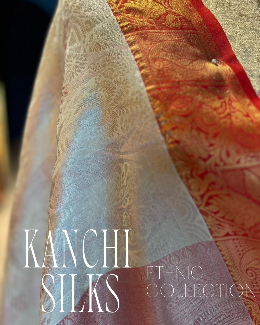 Kanchi Silk Saree - White Brocade