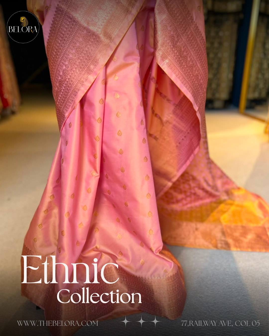 Kanchi Silk Saree - Peach (0032)