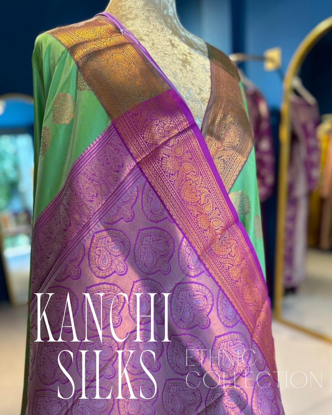 Kanchi Silk Saree - Green