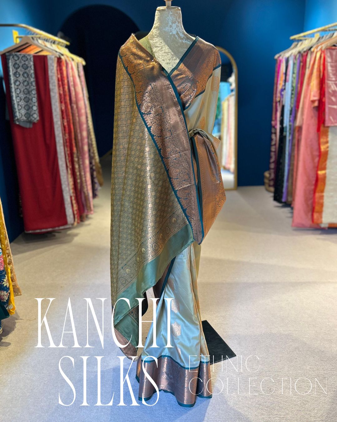 Kanchi Silk Saree - Beige