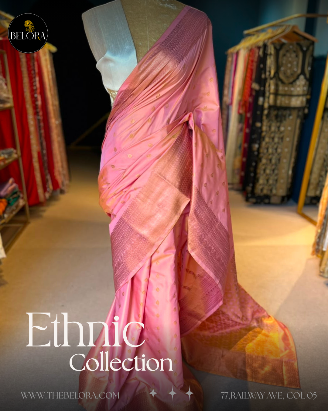 Kanchi Silk Saree - Peach (0032)