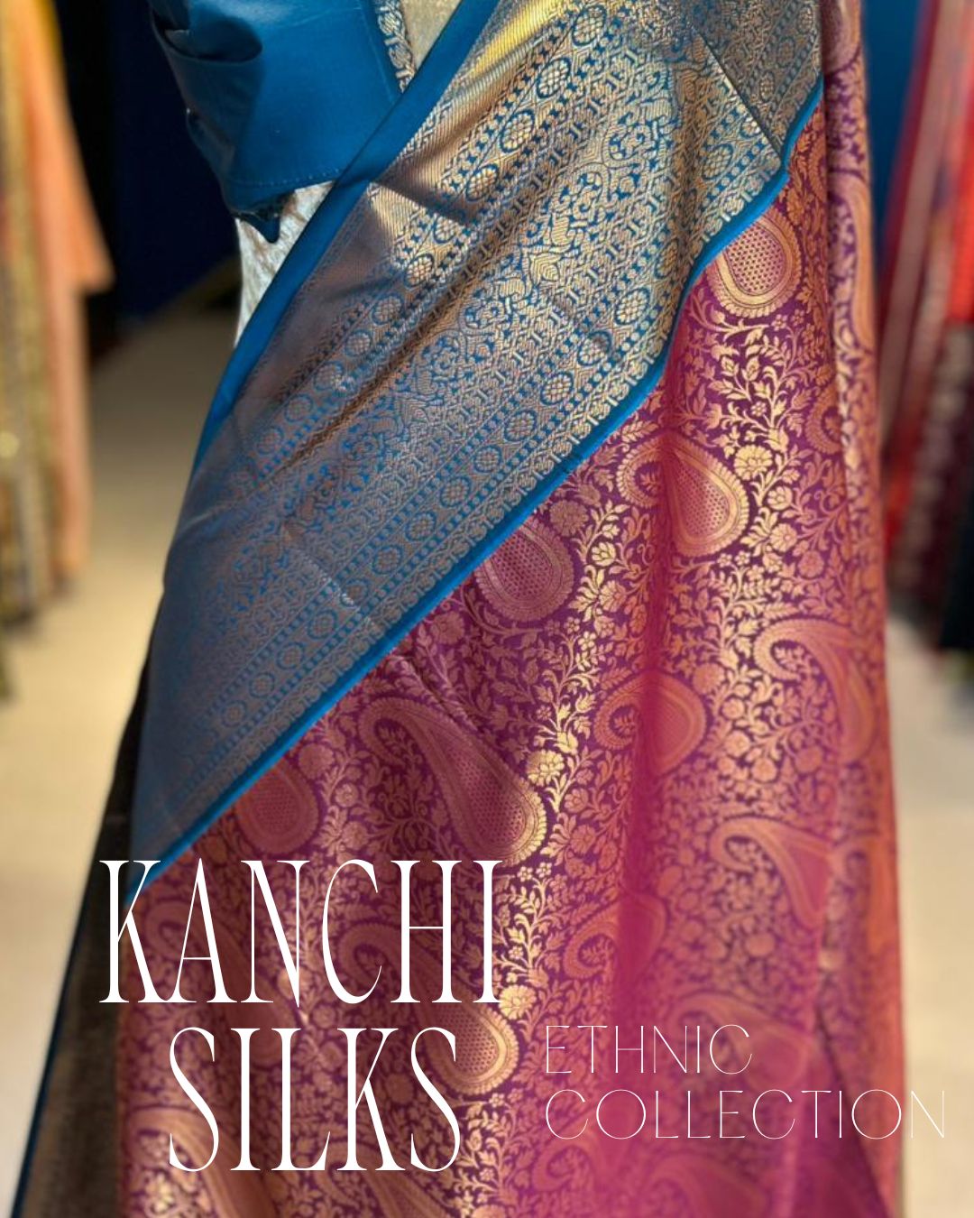 Kanchi Silk Saree - Purple Brocade