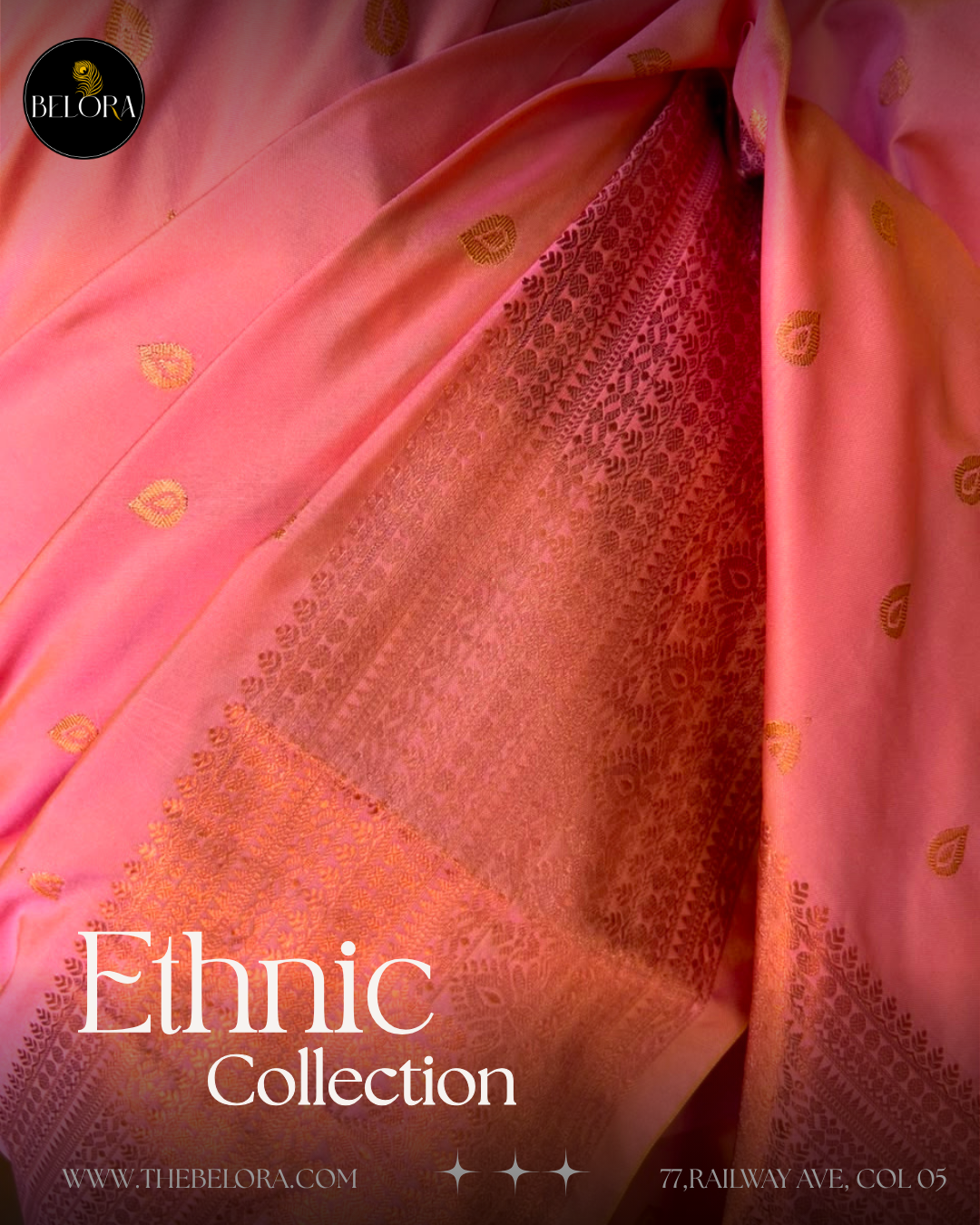 Kanchi Silk Saree - Peach (0032)