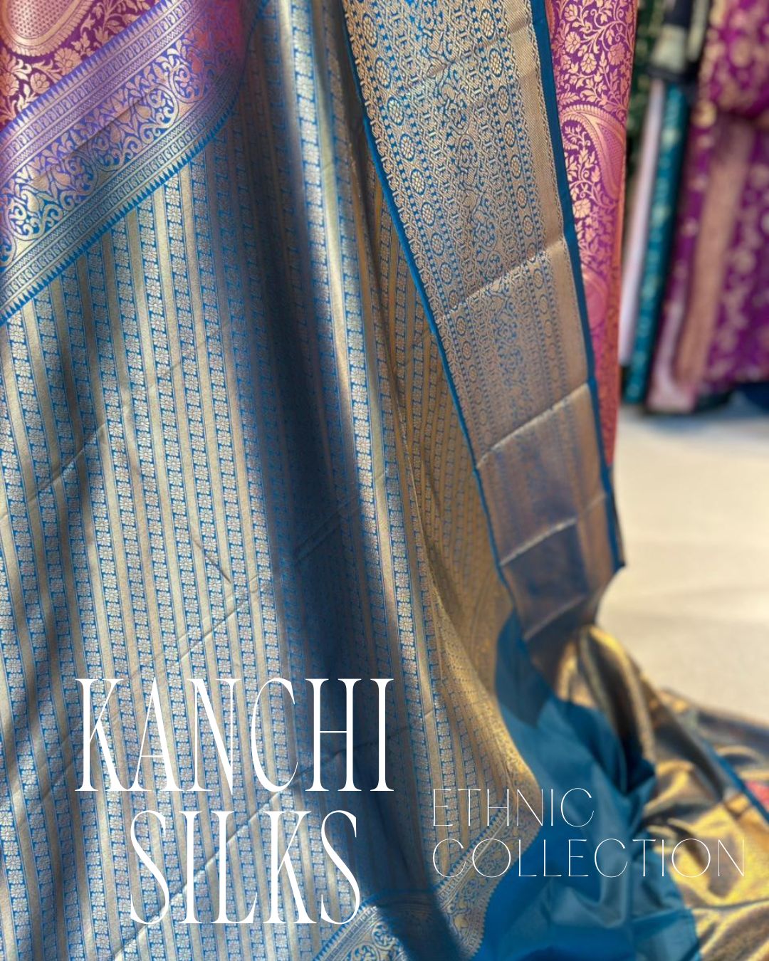 Kanchi Silk Saree - Purple Brocade