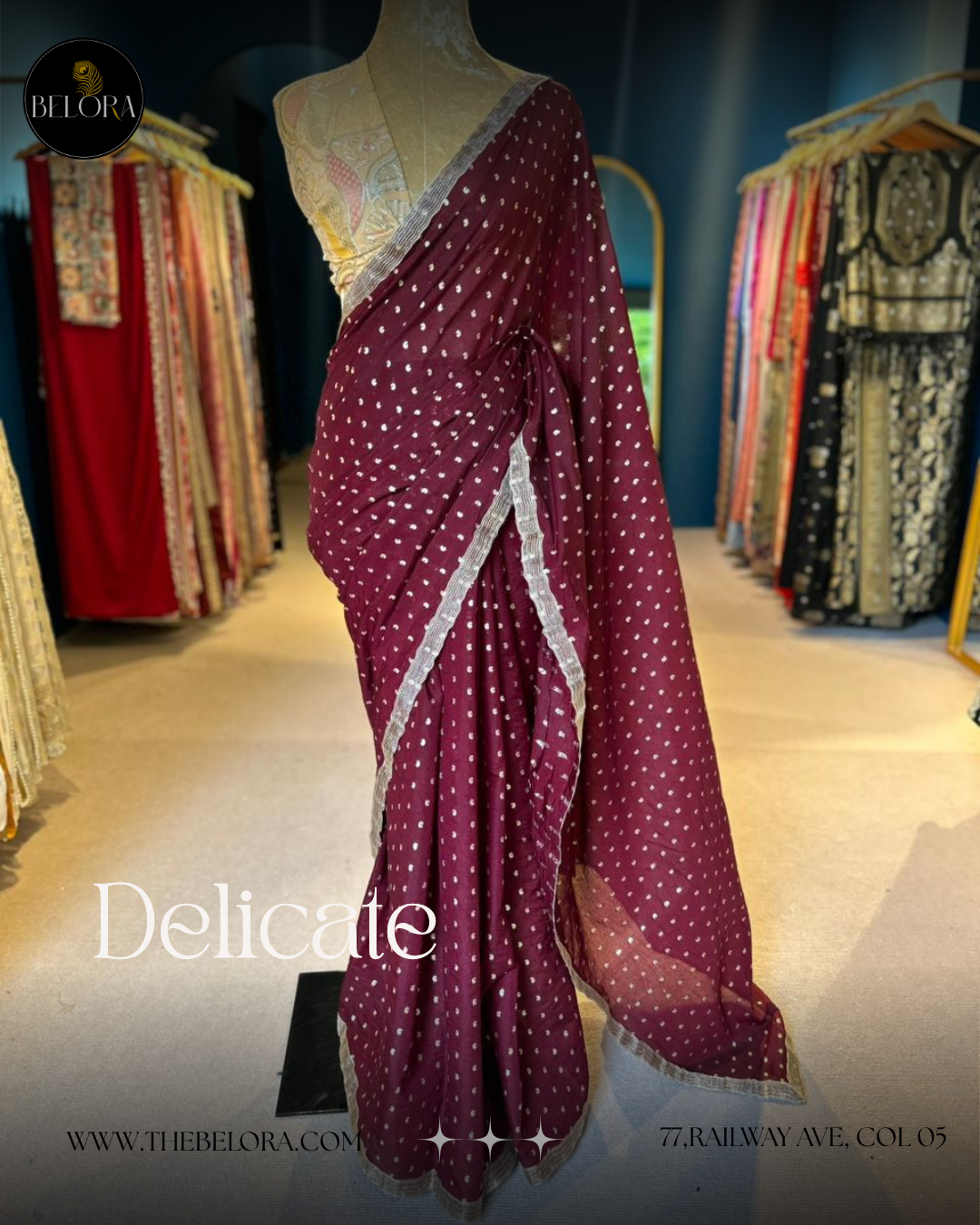 Maroon Soft Brocade (0212)