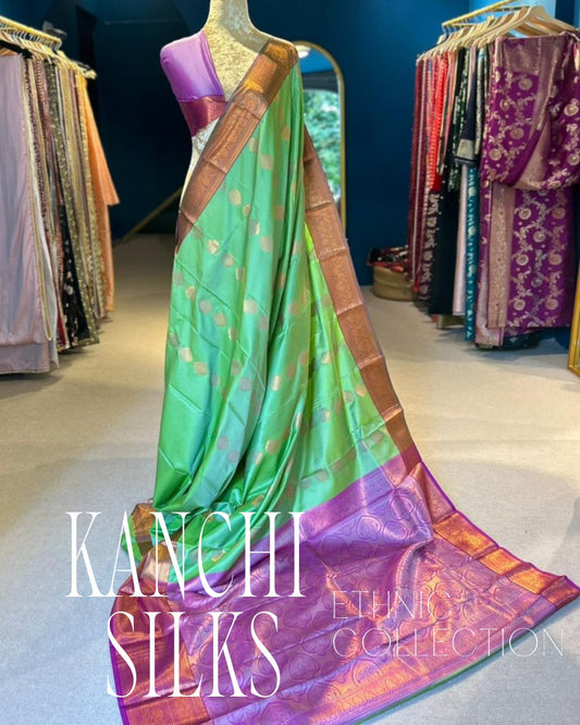 Kanchi Silk Saree - Green