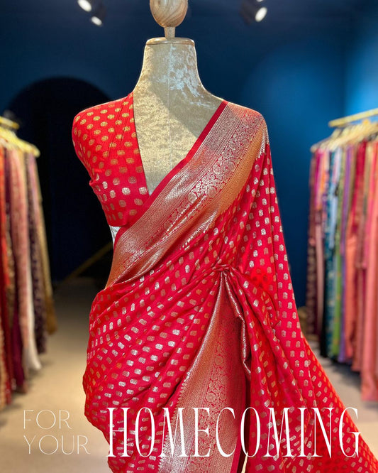 Homecoming Bride- Banarasi Silk Saree